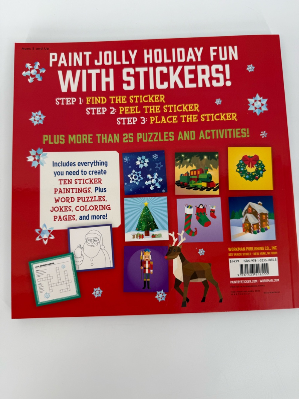 Paint By Sticker +More! Christmas Activity Book - Blue - Picture 5 of 6